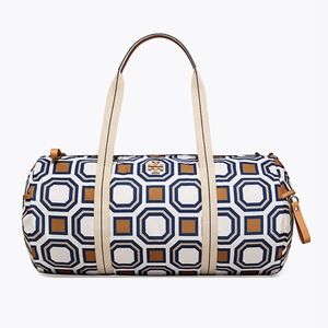 TORY BURCH NYLON PRINTED DUFFEL BAG